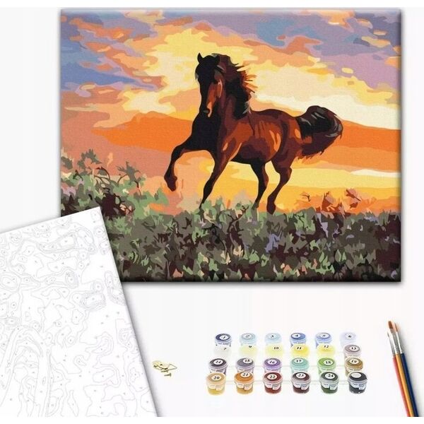 Norimpex Malowanie po numerach BRUSHME, 40x50 cm, konie, 1 szt. 13977351 5901498127680