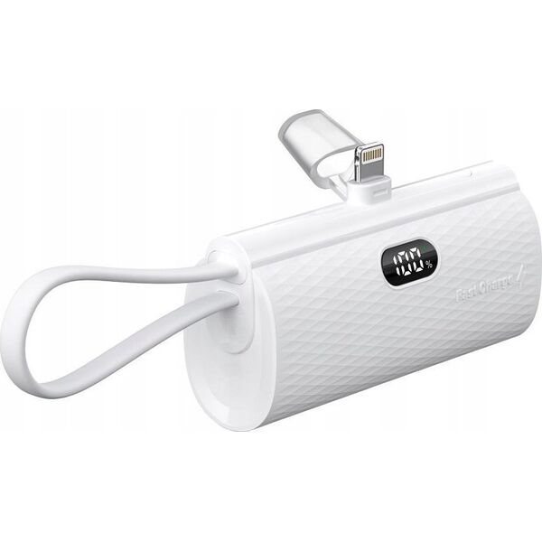 Powerbank ForCell FORCELL F-ENERGY Power Plug F5K3 powerbank 5 000mAh z wbudowanym złączem do Lightning 8-PIN PD 20W biały 13979005 5903396236617