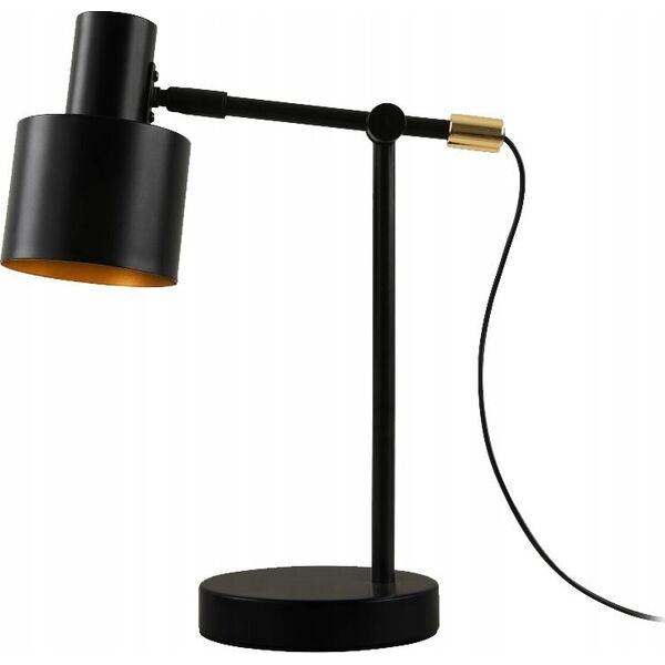 Lampka biurkowa GTV Lampka biurkowa Selvia II Gtv 5570 E14 max. 25W max. 250V IP20 śr. 20 cm czarno/złota LB-SELVII-11-DEC 13979520 5902801405570