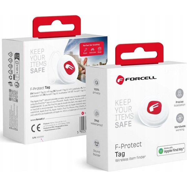 ForCell FORCELL F-PROTECT F-TAG F01 lokalizator Find My biały 13979961 5903396239786