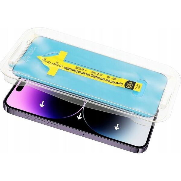 Partner Tele.com 5D Full Glue Tempered Glass - do iPhone 16 czarny + aplikator 13983016 5903396311307
