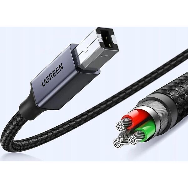 Kabel USB Ugreen Kabel USB-C do USB-B 2.0 (do drukarki) Ugreen US370, 1m (czarny) 13984710 6941876240340
