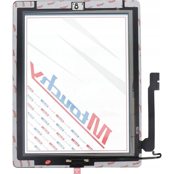 Samsung MUSTTBY Ekran dotykowy + taśma klejąca + Home do iPAD 4 (czarny) 13989960 5903396320040