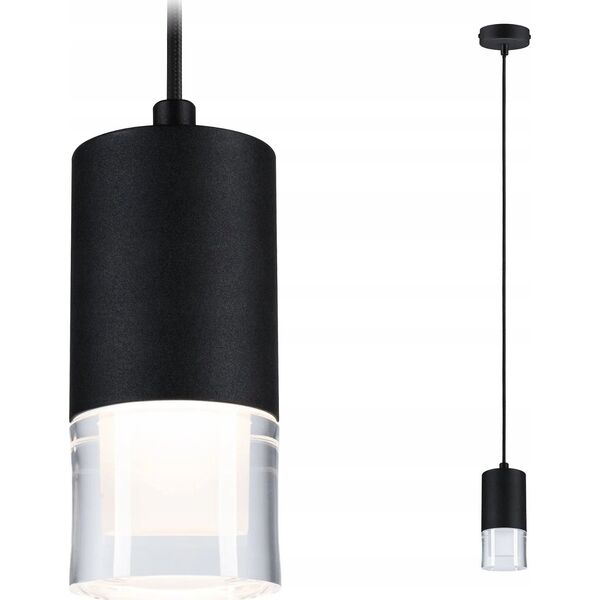 Lampa wisząca Paulmann Oprawa wisząca łazienkowa  KAME LED 3-STEP DIM 9W 3000K 700lm IP44 230V czarny / metal 13990753 4000870799970