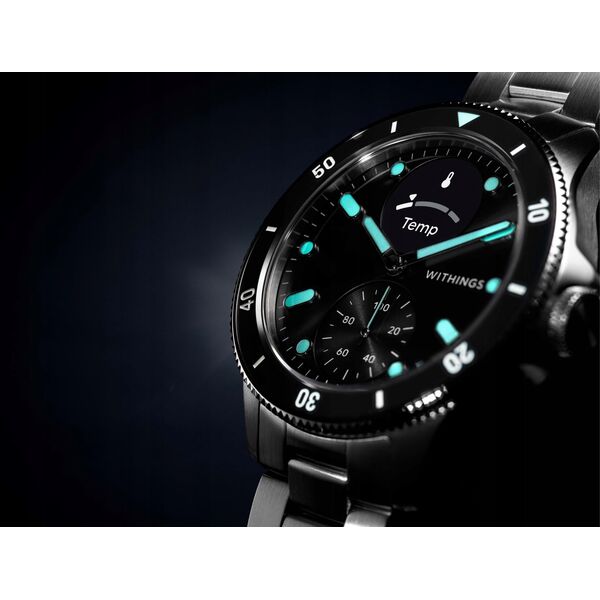 Smartwatch Withings Withings Scanwatch Nova - zegarek z funkcją EKG, pomiarem pulsu, SPO2 i temperatury oraz mierzeniem aktywności fizycznej i snu (42mm, black) 13990961 3700546708756