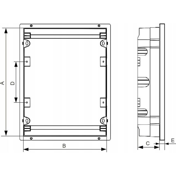 Noark Obudowa instalacyjna Noark 106199 podtynkowa plastikowa IP40 3 rzędy 3x18 mod. miałe drzwi 13993359 8592765062000