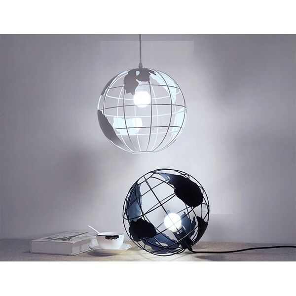 Lampa wisząca KRIS Krislamp Globe KR275-1L lampa wisząca zwis 1x40W E27 biała 13997616 5907582567790