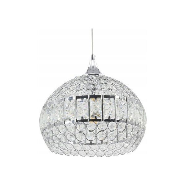Lampa wisząca KRIS Krislamp Monako KR391-1L lampa wisząca zwis 1x40W E27 transparentna/chrom 13997665 5907582569190