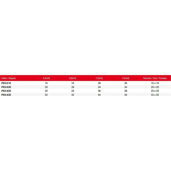 PEX.K32 KOLANO 32 PEX SKRĘCANE // PX-R.KO.32 13998210 5900308747865