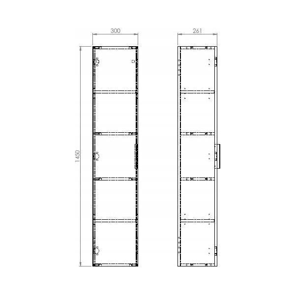 167552S / ELITA-JELLOW / FRAME / SŁUPEK 30 1D WHITE HG PDW L-145CM  / 13998846 5907546890407