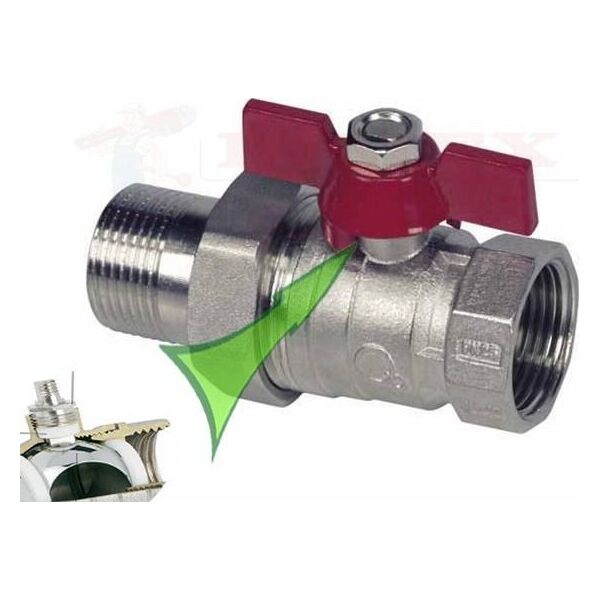 ZAWÓR KULOWY WODNY MOTYL PÓŁŚRUBUNEK 3/4" H. // ZKW-20-WS-M-H 13999483 5900308731338