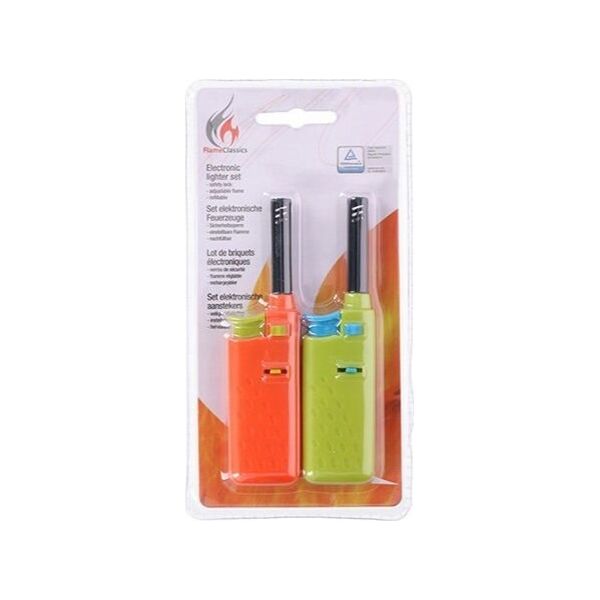 BBQ - Zapalniczka gazowa do grilla / kuchni 14 cm 2 szt. (pomarańczowy / zielony) 14004989 5904501203944