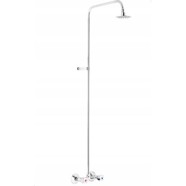 Bateria prysznicowa 306-711-00 / KFA / STANDARD / BATERIA DWU UCHWYTOWA ŚCIENNA Z NATRYSKIEM STAŁYM, CHROM / 14005396 5907571301244