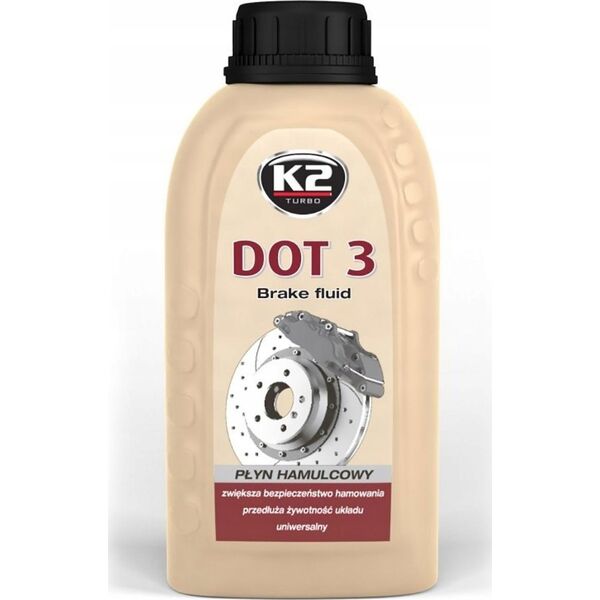 K2 K2 PŁYN HAMULCOWY DOT3 Z CERTYFIKATEM. DOT 3 0,25 250ML 14006693 5906534014405
