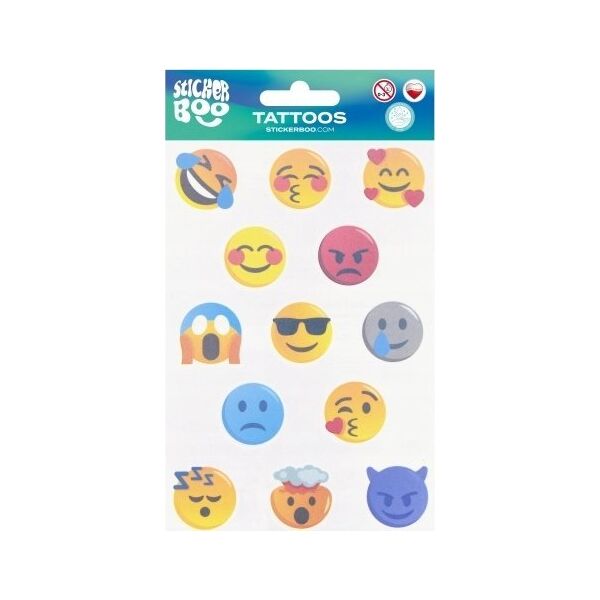 STICKERBOO TATUAZ EMOTIKONY 100X175 S-BOO B/C 1/1000 14006953 5905523671766
