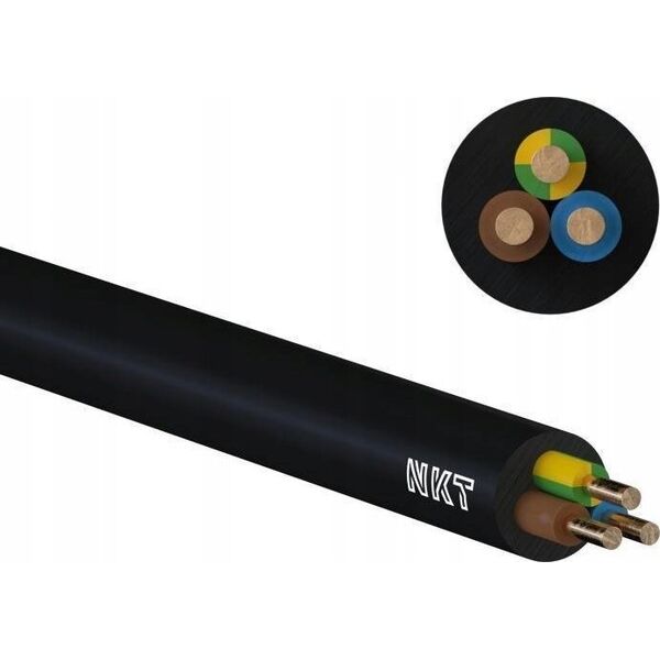 Przewód Śląsk Kabel ziemny elektroenergetyczny YKY 3X4mm2 0,6/1kV bęben NKT 112271067D0500 14007264 5907802032992
