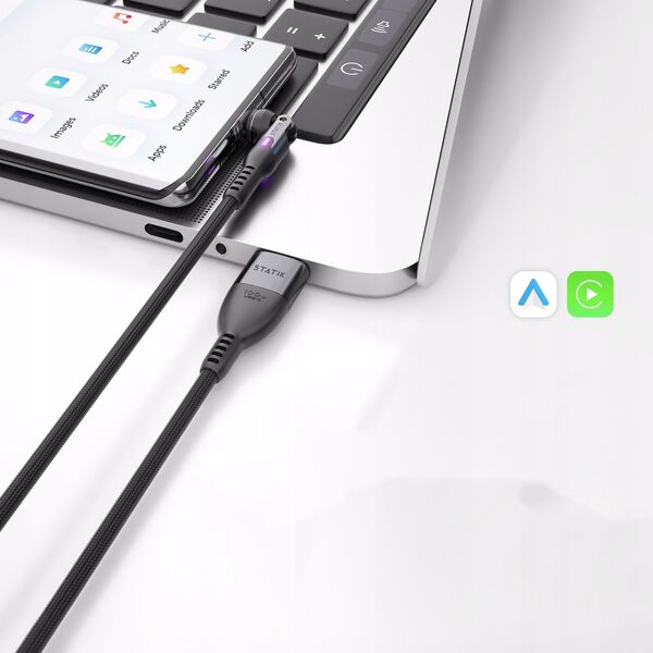 Kabel USB STATIK Statik PowerPivot Pro - kabel USB-C - USB-C 1m, w nylonowym oplocie (black) 14008660 810024055548
