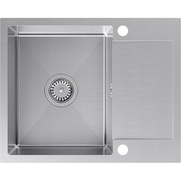 Zlewozmywak QUADRON LUKE 116 zlewozmywak stalowy (60x48x20) z syfonem 1-komorowy z/o + bateria ze stałą wylewką stalowa 14010855 5905505503139