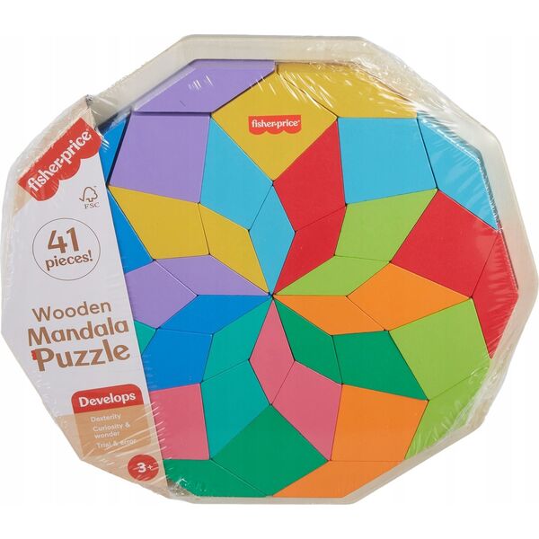 Mattel FP WOOD MANDALA UKLADANKA DREWNO HXT94 FOL6 14013476 194735238460