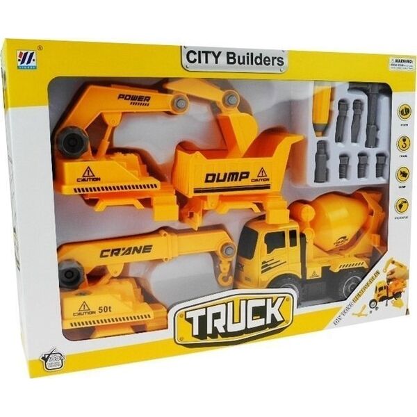 LeanToys Zestaw Pojazdów Do Rozkręcania Betoniarka Wywrotka LEAN Toys 14013876 5905884458365