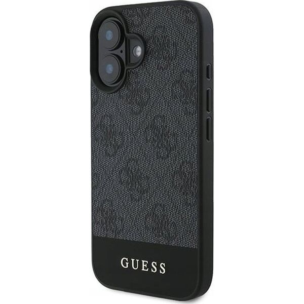 Guess GUESS futerał do IPHONE 16 Plus GUHCP16MG4GLGR (PC/TPU 4G PU Bottom Stripe) szary 14014228 3666339344979