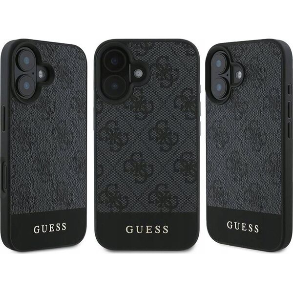 Guess GUESS futerał do IPHONE 16 Plus GUHCP16MG4GLGR (PC/TPU 4G PU Bottom Stripe) szary 14014228 3666339344979