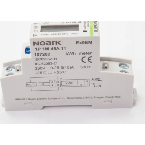 Noark Liczni energii Noark 107282 Ex9EM 1P 1M 45A 1T 14014464 8592765072825