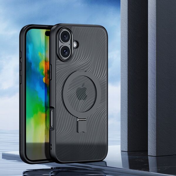 Dux Ducis Etui Dux Ducis Aimo Mag z MagSafe i podstawką na iPhone 16 - czarne 14014475 6934913004012