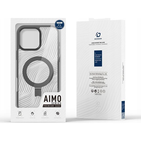 Dux Ducis Etui Dux Ducis Aimo Mag z MagSafe i podstawką na iPhone 16 Pro Max - czarne 14014477 6934913004043