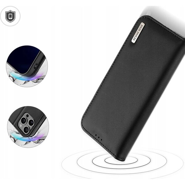 Dux Ducis Etui Dux Ducis Hivo na iPhone 16 Pro z klapką i ochroną RFID - czarne 14014483 6934913003336