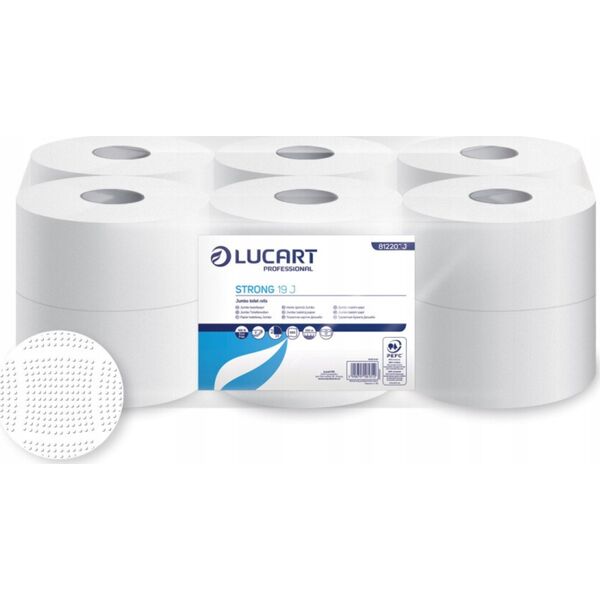 Karen Lucart Strong 19 J Plus - Papier toaletowy jumbo, 2 warstwy, 180 m, celuloza - 12 rolek 14032505 5997603563016