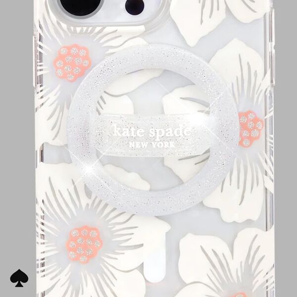 Case-Mate Kate Spade New York Magnetic Loop Grip - Uchwyt MagSafe na palec (The Sparkle Silver) 14038156 840171736243