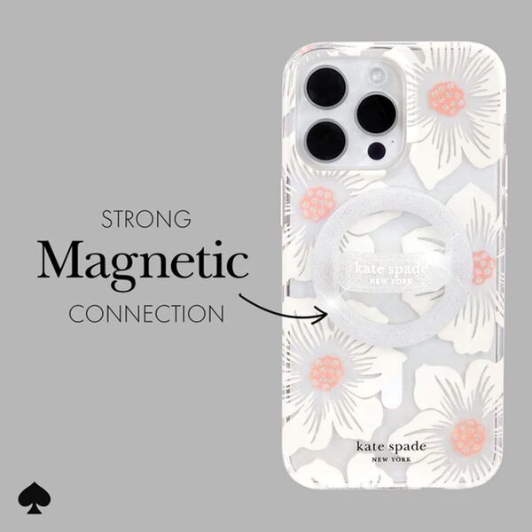 Case-Mate Kate Spade New York Magnetic Loop Grip - Uchwyt MagSafe na palec (The Sparkle Silver) 14038156 840171736243