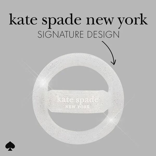 Case-Mate Kate Spade New York Magnetic Loop Grip - Uchwyt MagSafe na palec (The Sparkle Silver) 14038156 840171736243