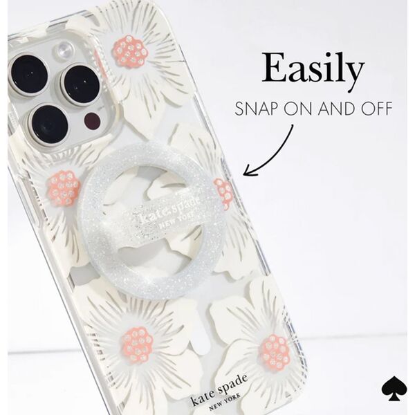 Case-Mate Kate Spade New York Magnetic Loop Grip - Uchwyt MagSafe na palec (The Sparkle Silver) 14038156 840171736243