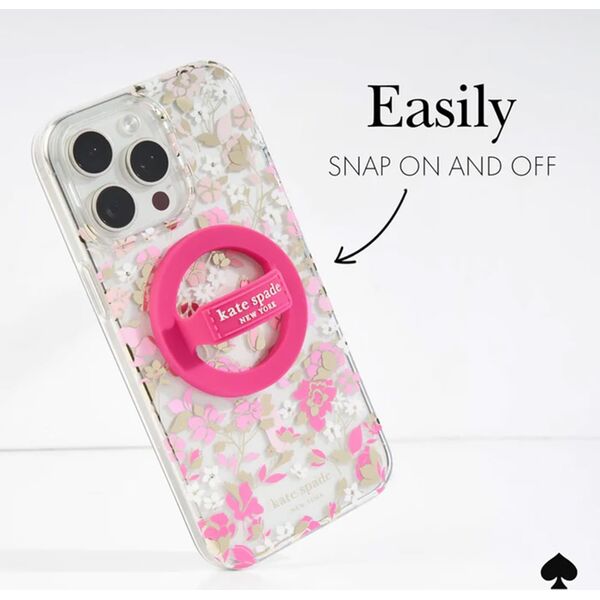 Case-Mate Kate Spade New York Magnetic Loop Grip - Uchwyt MagSafe na palec (Pom Pom Pink) 14038159 840171736250
