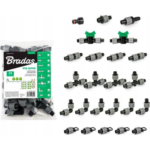 Graphite ZESTAW AKCESORIÓW DO TAŚMY KROPLUJĄCEJ 16mm  /24szt. 14040845 5907544448099