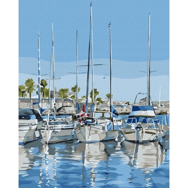 Twoje Hobby Malowanie po numerach BRUSHME, 40x50 cm, jachty, 1 szt. 14042721 5901498127772