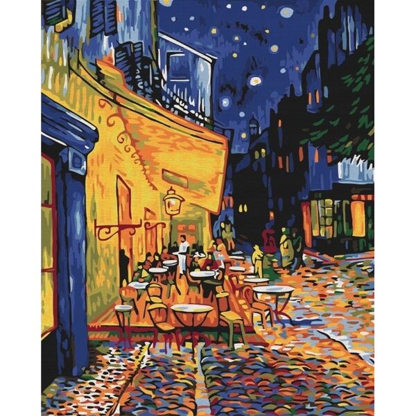 Axendor Malowanie po numerach BRUSHME, 40x50 cm, nocna kawiarnia w Arles, Vincent van Gogh, 1 szt. 14042727 5901498128106