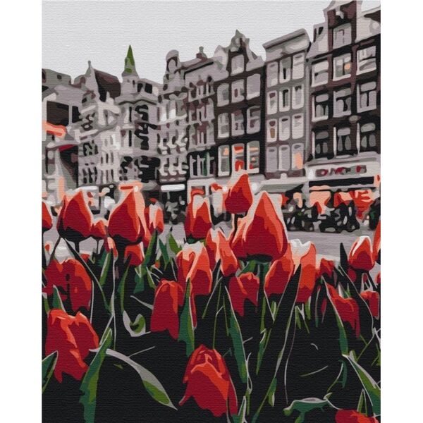 Twoje Hobby Malowanie po numerach BRUSHME, 40x50 cm, tulipany Amsterdamu, 1 szt. 14042730 5901498128199