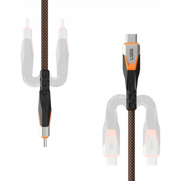 Kabel USB C2G UAG SRGE - kabel USB-C - USB-C, USB 3.2 Gen2 240W/20Gbps, 75 cm (black/orange) 14046364 840283916328