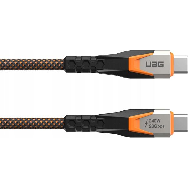 Kabel USB C2G UAG SRGE - kabel USB-C - USB-C, USB 3.2 Gen2 240W/20Gbps, 75 cm (black/orange) 14046364 840283916328