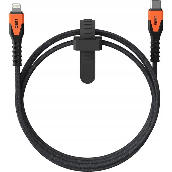 Kabel USB Eaton UAG Rugged Cable - kabel USB-C - lightning 30W, 1,5 m (black/orange) 14046370 840283911644