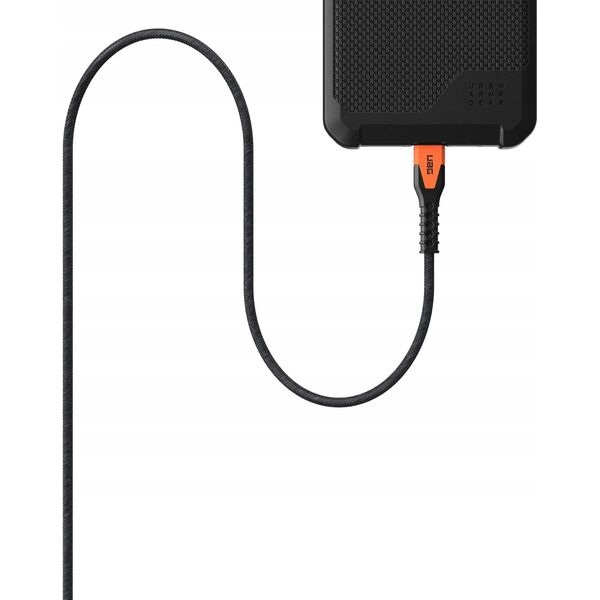 Kabel USB Eaton UAG Rugged Cable - kabel USB-C - lightning 30W, 1,5 m (black/orange) 14046370 840283911644