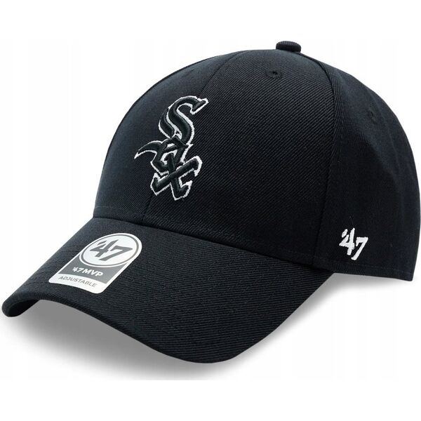 47brand 47 Brand MLB Chicago White Sox Cap B-MVPSP06WBP-BK Czarne One size 14047321 191119726773
