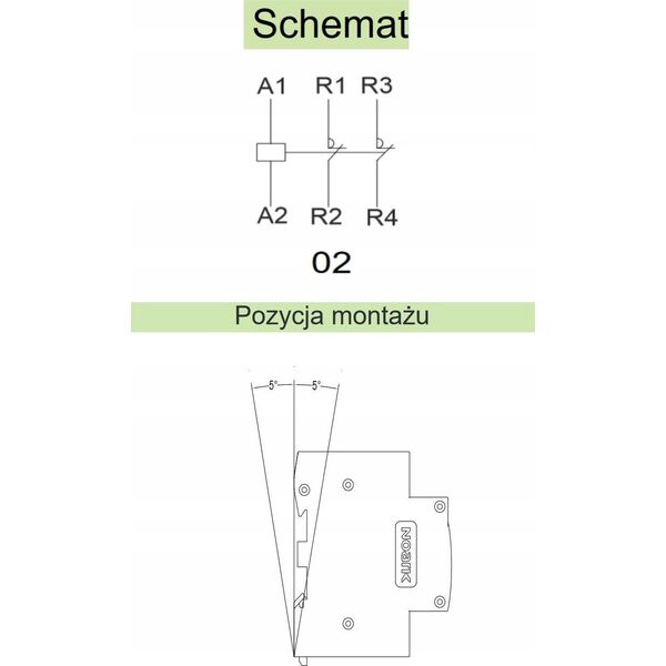 Noark Stycznik instalacyjny Noark 107017 Ex9CH25 02 230V 50/60Hz 14047850 8592765070180