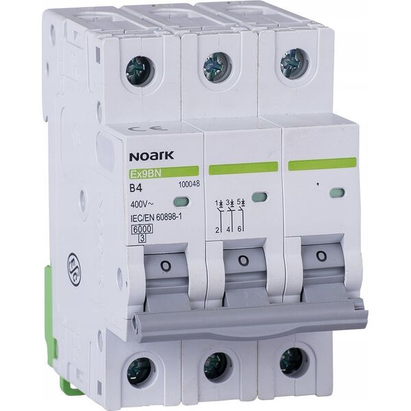 Noark Wyłącznik nadprądowy Noark 100048 6kA CH-KA B 4A 3 BIEG 14047853 8592765000491