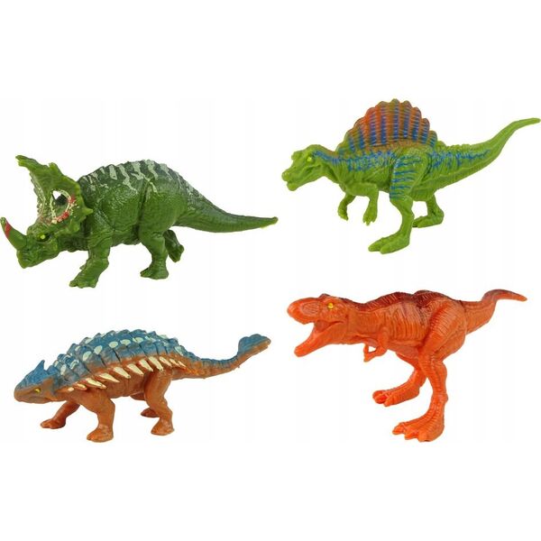 LeanToys Pojazd z Motywem Dinozaura Przyczepa 4 Sztuki Dinozaurów LEAN Toys 14048248 5905679076040