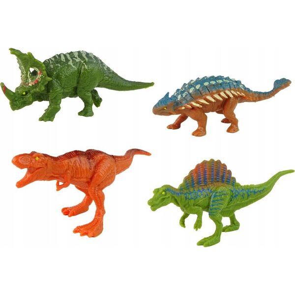 LeanToys Pojazd z Motywem Dinozaura Przyczepa 4 Sztuki Dinozaurów LEAN Toys 14048251 5905679076057