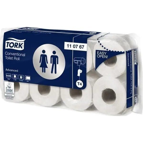 Tork Tork – Miękki papier toaletowy w rolce konwencjonalnej, biały, 2-warstwowy – Advanced 14049380 7322540861310